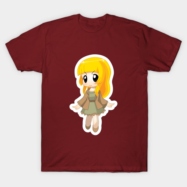 Blonde Chibi Girl T-Shirt by eyeopening